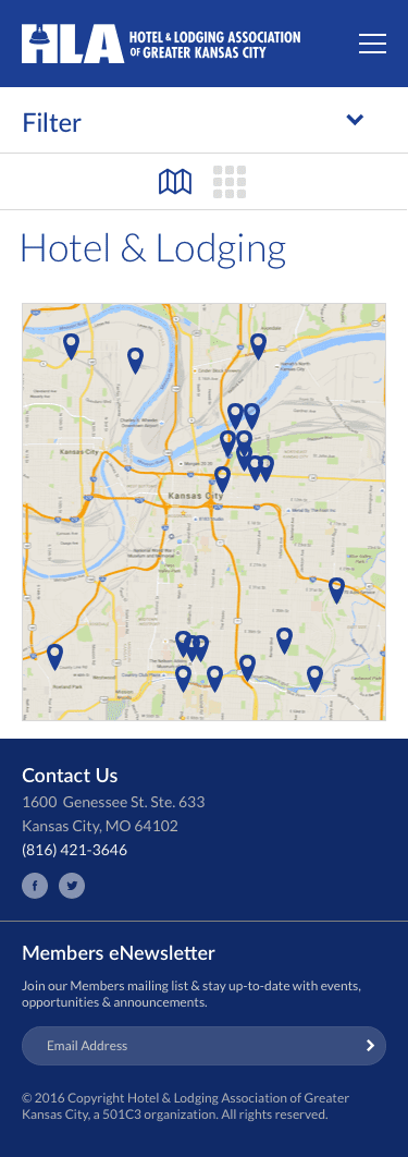 The Hotel & Lodging Association of Greater Kansas - Hotel & Lodging Search, Map View, Mobile