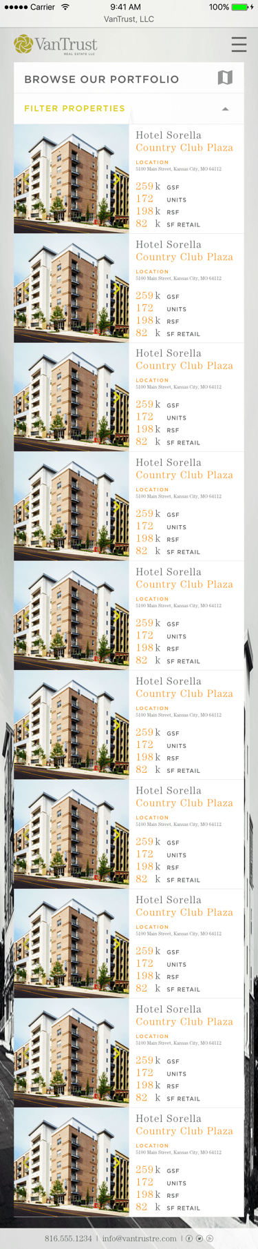 VanTrust Real Estate - Property Search, Grid View, Mobile