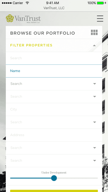 VanTrust Real Estate - Property Search, Filters